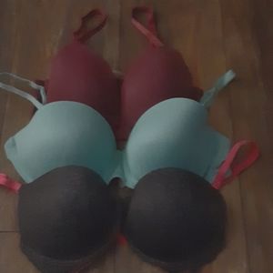 3x 36C Victoria's Secret Pink Bras
